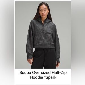 Lululemon Scuba oversized half zip hoodie in Spark m/L